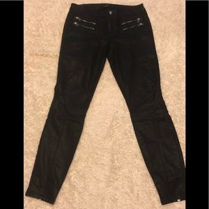 Bebe Black Faux Leather Look Pant